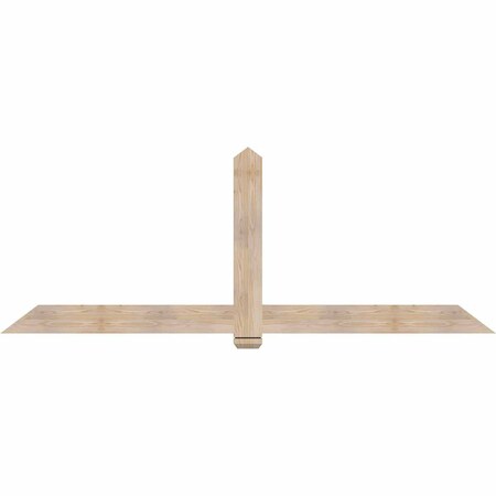 Ekena Millwork Eugene Smooth Timber Gable Bracket, Douglas Fir, 96"W x 36"H x 1 1/2"D x 5 1/2"F, 9/12 Pitch GBW096X36X0206EUG00SDF